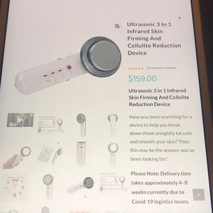 Ultrasonic three in One infrared skin firming and cellulite reduction device